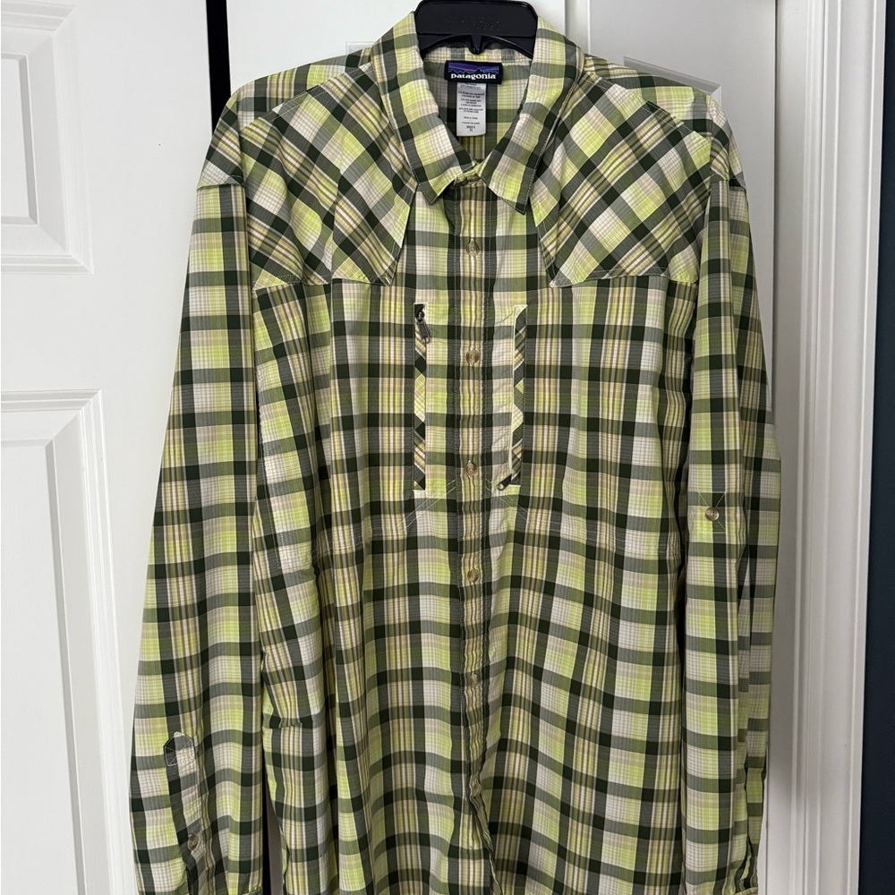 Men Patagonia Fly Fishing Long Sleeve Shirt, XL - Picture 2 of 6